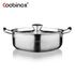 Coobinox® Baron Pot Peu Profond en Acier Inoxydable Complet 22cm (CO-12-04) / Pot Peu Profond / Casserole Basse 3 Plis Base Induction